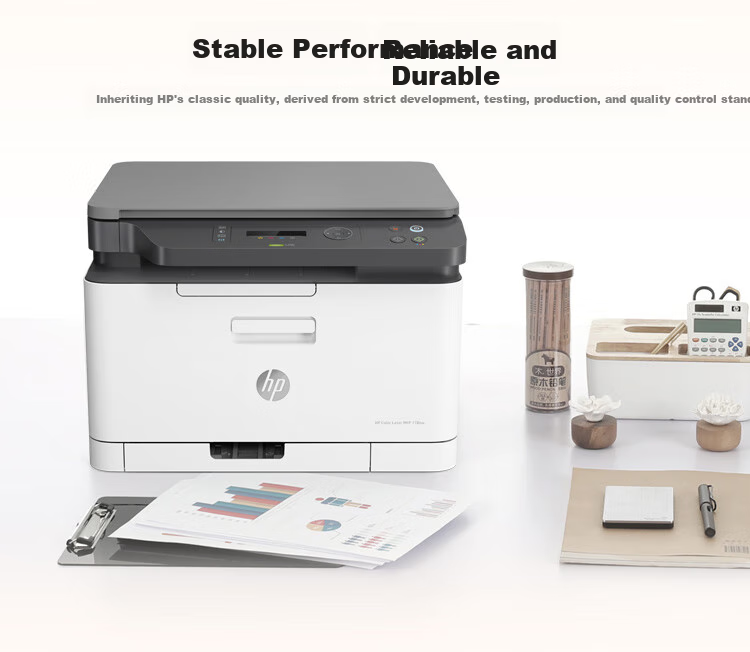 HP 178nw Color Laser Wireless Printer, All-In Printer with Print, Copy And Scan Functions, Wireless Home Three-In Multifunction Printer for Office Use 3