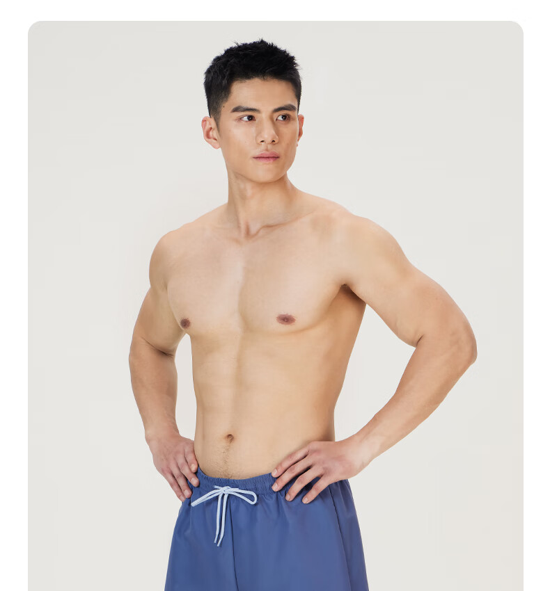 Li-Ning Beach Shorts, Men's Quick-Dry Swim Trunks, Suitable for Water Activities, Loose-Fitting, Minimalist Design, Hot Spring Swimwear, 0301 Black, Size L 15