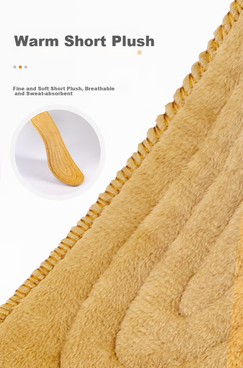 FOOTOPPO Wool Felt Insoles for Men, Winter Wool Warm Shoe Inserts, Sweat-Absorbing Breathable Insoles for Men And Women, Furry Shoe Inserts for Winter 5