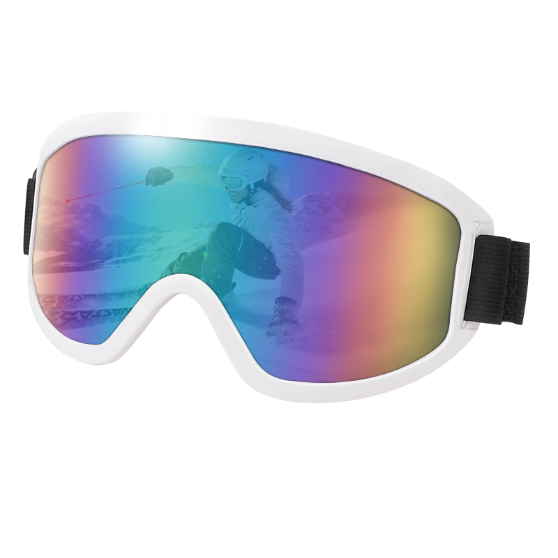 DRATRA Ski Goggles Mountaineering Protective Glasses Outdoor Ski Cycling Anti-Fog Windproof Sunglasses Compatible with Prescription Lenses