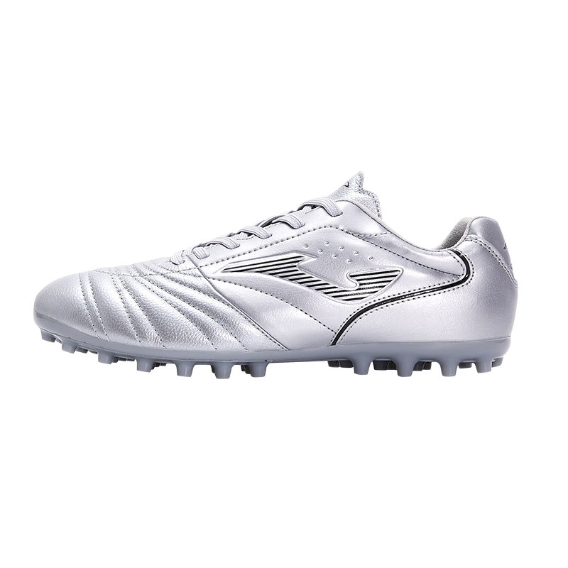 JOMA Kangaroo Leather Soccer Shoes for Men, Women, Adults, Teenagers And Children MG Short Studs Competition Football Training Shoes Silver 42.5