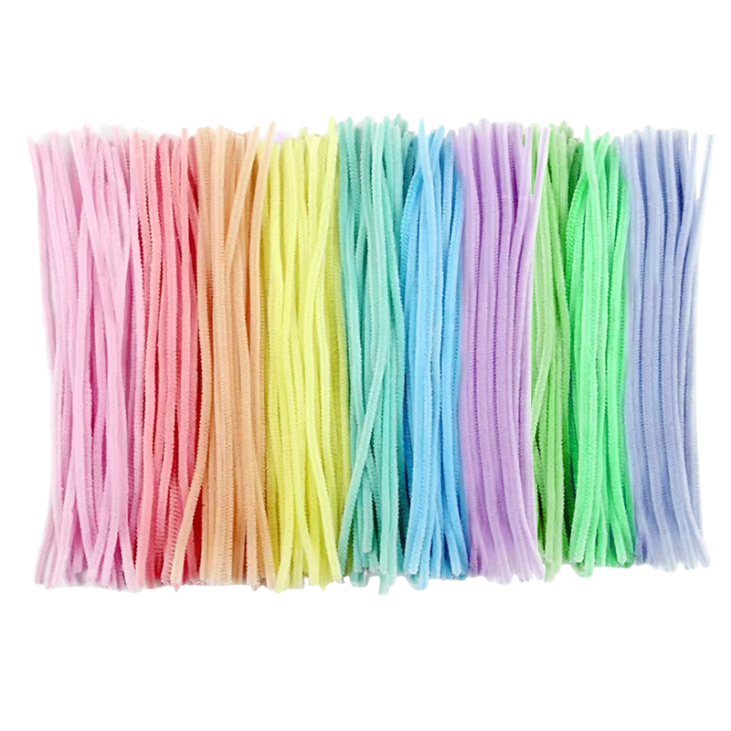 Danmiqi Encrypted Macaron-Colored Hair Tie Twist Stick Bouquet DIY Craft Kit, Girls' Pretend Play Toy Gift
