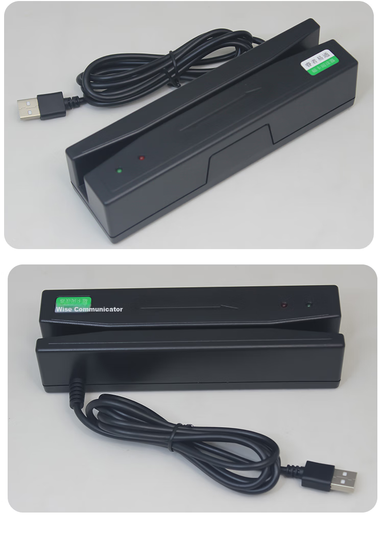 WITEASY Magnetic Card Reader, USB Interface Card Reader, Member Card Reader, 432U White 9