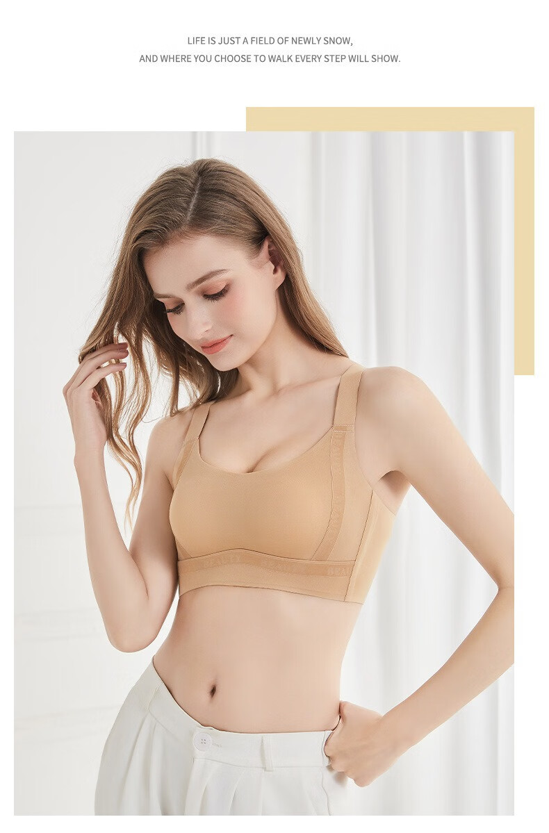 LangSha Ultra-Thin Summer Bra for Women Large Bust Minimizing Anti-Sagging Seamless Slimming Side Support Breathable Bra 18
