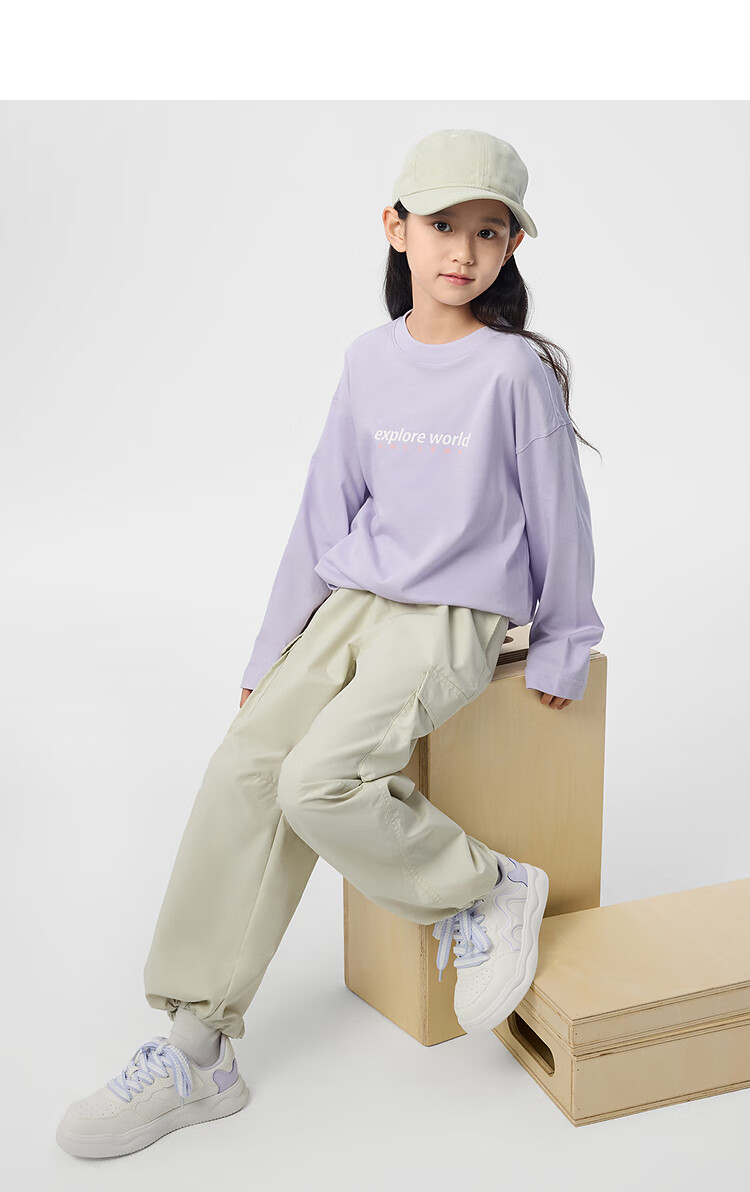 BALABALA Children's Clothing, Boys' And Girls' Pants, Spring And Autumn Loose Cargo Pants, Versatile And Fashionable Outdoor Wear 13