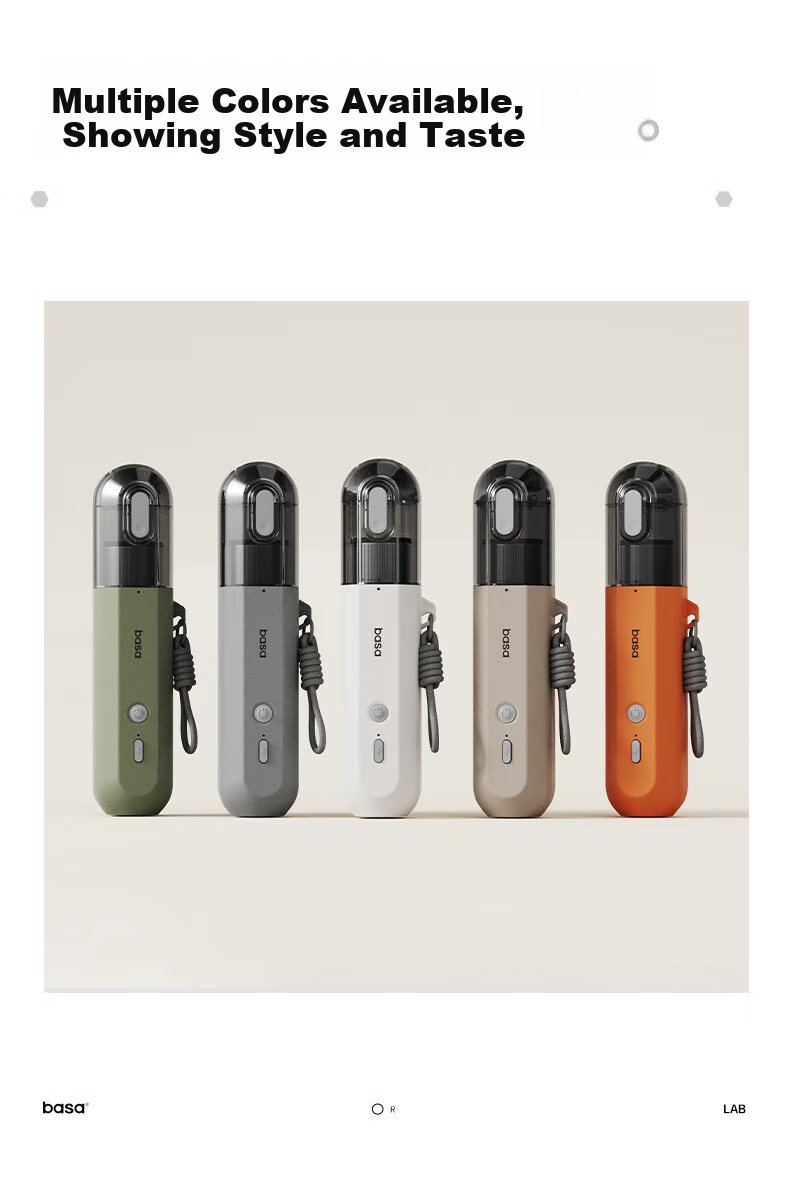 Basa Car Vacuum Cleaner, Cordless Handheld High Suction Power, for Car And Home Use, Desktop Cleaning, High Power, Mini Portable Handheld Vacuum, 6000Pa 16