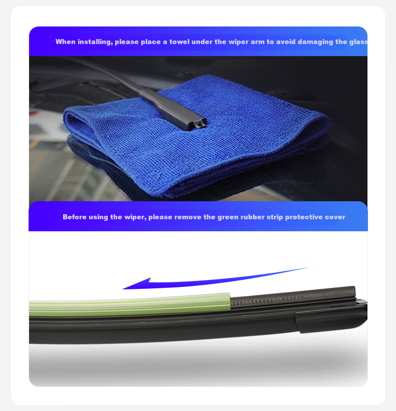 Deyun, Guangqi Honda Hao Ying Wiper Blade, for 2020-2021 Models, Boneless Hao Ying Specific Car Rubber Strip, Front Wiper, 26/16 2