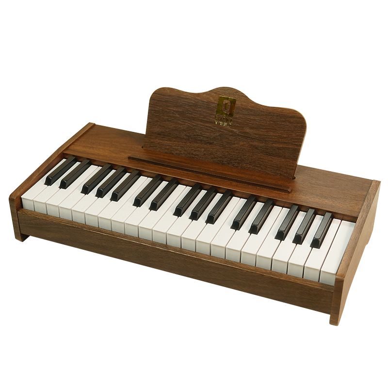 QIAO WA BAO BEI Children's Wooden Piano Electronic Keyboard, Beginner Girl Toy, Baby Musical Instrument, Enlightenment Gift, 37 Keys, Mid-Autumn Festival Gift