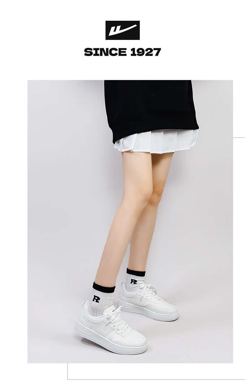Warrior Official Women's Sneakers Summer New Versatile Student Lightweight White Shoes White 36 9