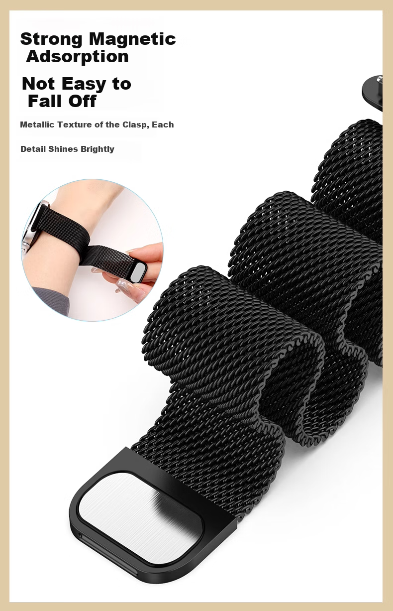 CHENSONG Compatible Magnetic Watch Band for Vivo/iqoo WATCH GT Milanese Loop, Universal for Bluetooth Version/ESIM Version, Smartwatch Replacement Strap 4