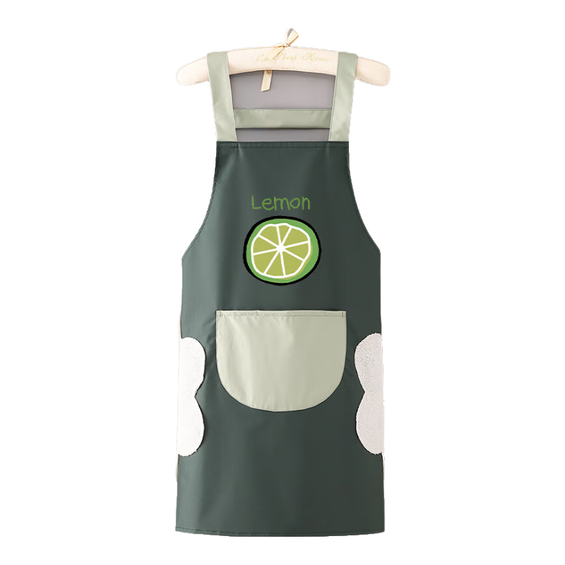 Meilixin Waterproof Apron, Kitchen Oil-Proof Coverall, Washable, for Men And Women, Household Cleaning, Lemon Green, Single Piece