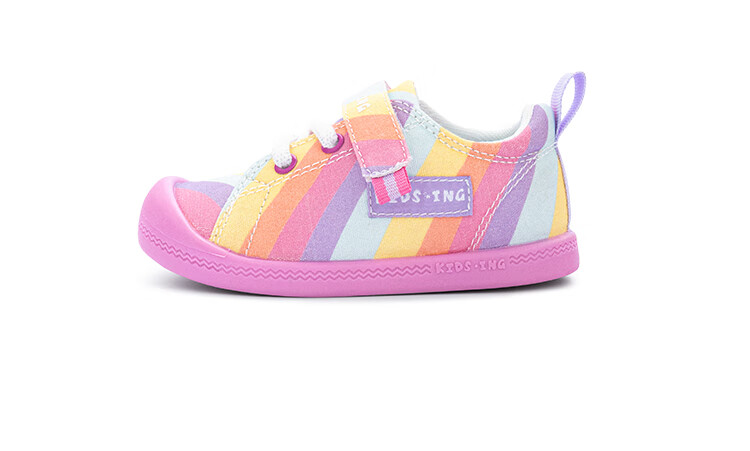 Kids.ing Cadixing Children's Canvas Shoes, Spring Season Boys And Girls Toddler Baby Soft-Soled Sneakers, Canvas Shoes, Rainbow, Size 29 15