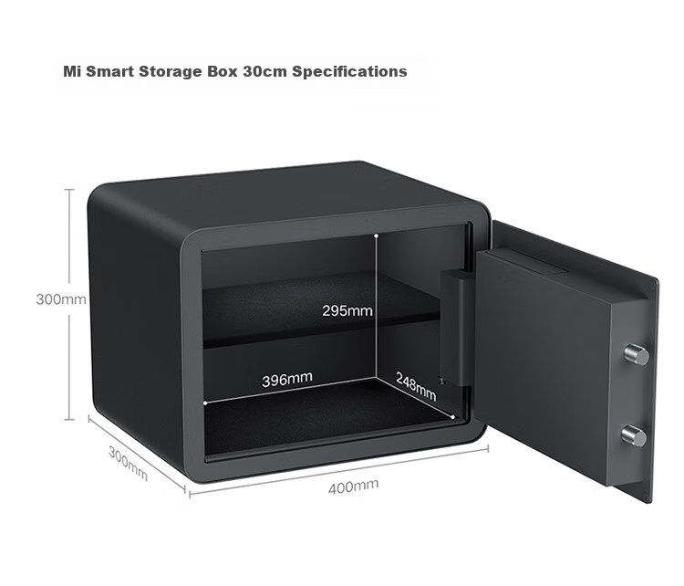 MIJIA Smart Safe Box, 30CM, Fingerprint Password, 6 Unlocking Methods, Office And Home Safekeeping Cabinet, Confidential Box 21