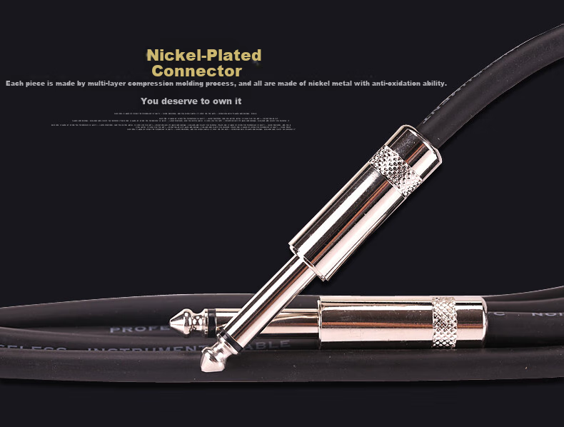 Maneryuepu 6.5MM Guitar Cable, Speaker Audio Cable, Noise Reduction Cable, 3 Meters, Musical Instrument Accessory 2