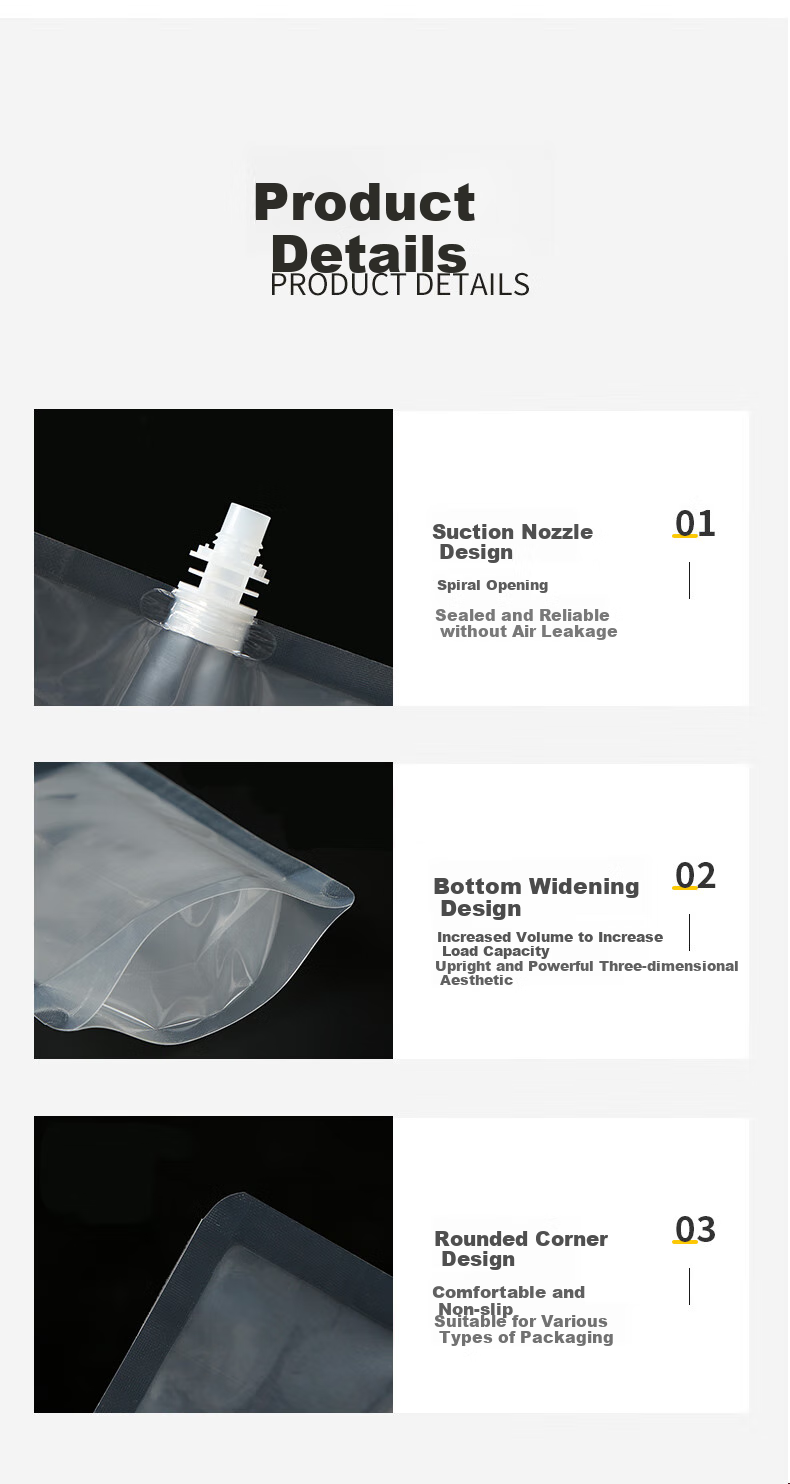 Siwangongli Portable Self-Standing Suction Cup Bag, Medicine Bag, Coffee And Juice Bag, Liquid Bag, Takeout Herbal Medicine Bag, Dispensing Storage Bag, 200ml Heatable Takeout Fresh-Keeping Bag, 50 Pieces Per Pack 1