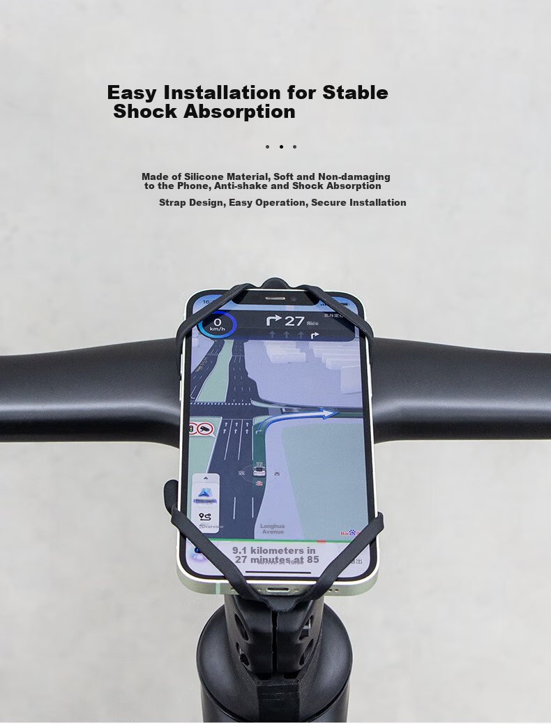 GUB Cycling Phone Mount, Silicone Handlebar Clamp, Stable And Shockproof Strap Holder for Road Bikes, Mountain Bikes, Motorcycles And Electric Bikes 3