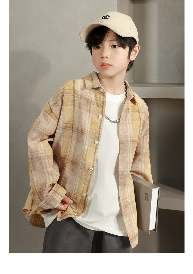 LUSON Chen Da Zhu Boys' Shirt, Spring And Autumn 2025 New Style, Boys' Casual Jacket, Children's Lightweight Early Autumn Shirt, New Year's Outfit 9