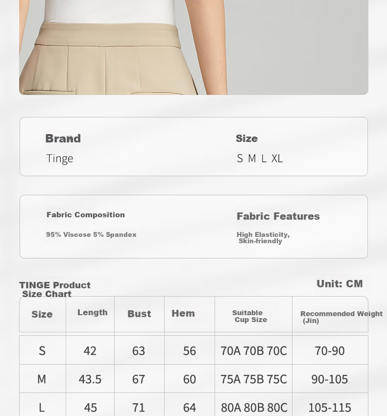 TINGE White Camisole Tank Top for Women, Thin Style with Built-In Bra Pads, Inner Wear Or Outer Wear Top 15