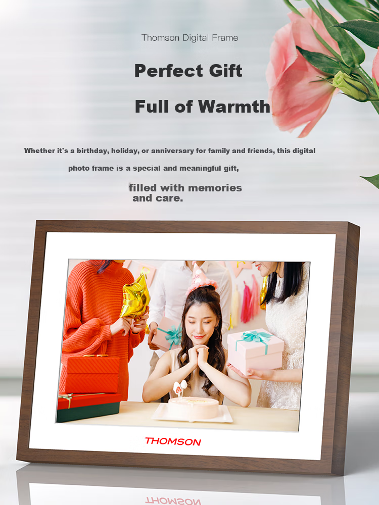 THOMSON, 10.1-Inch High-Definition Electronic Photo Album, Touchscreen Digital Frame, Smart Display Screen, Picture And Video Remote Transfer, Customizable Logo, 1001p 11