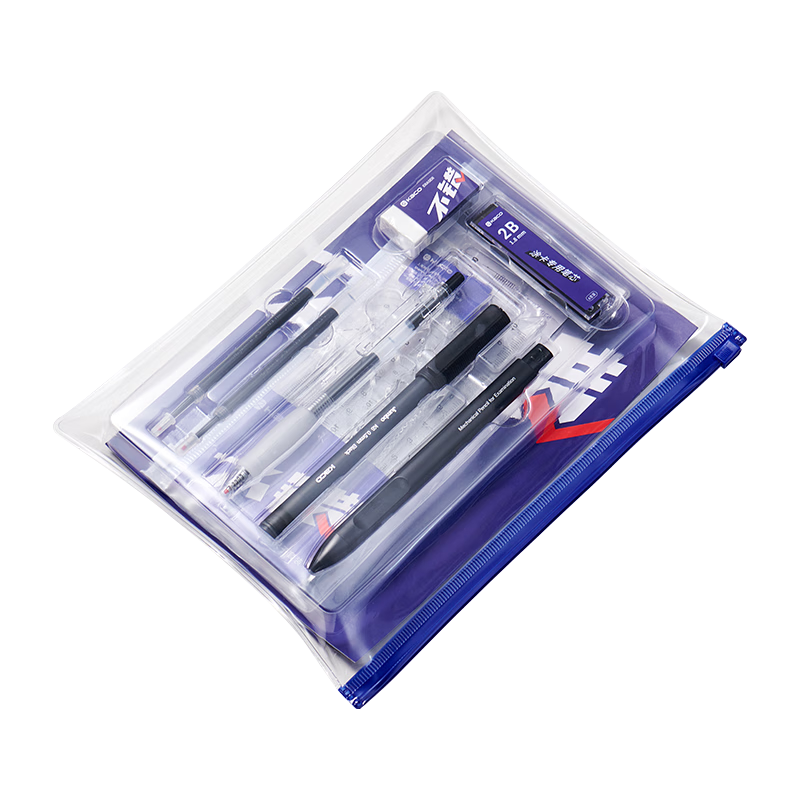KACO Exam-Specific Set: Gel Pen/Refill/Card Measuring Tool/2B Pencil/Rule/Rubber Eraser, 11 Pieces for Postgraduate Entrance Exam, Civil Service Exam, And College Entrance Exam