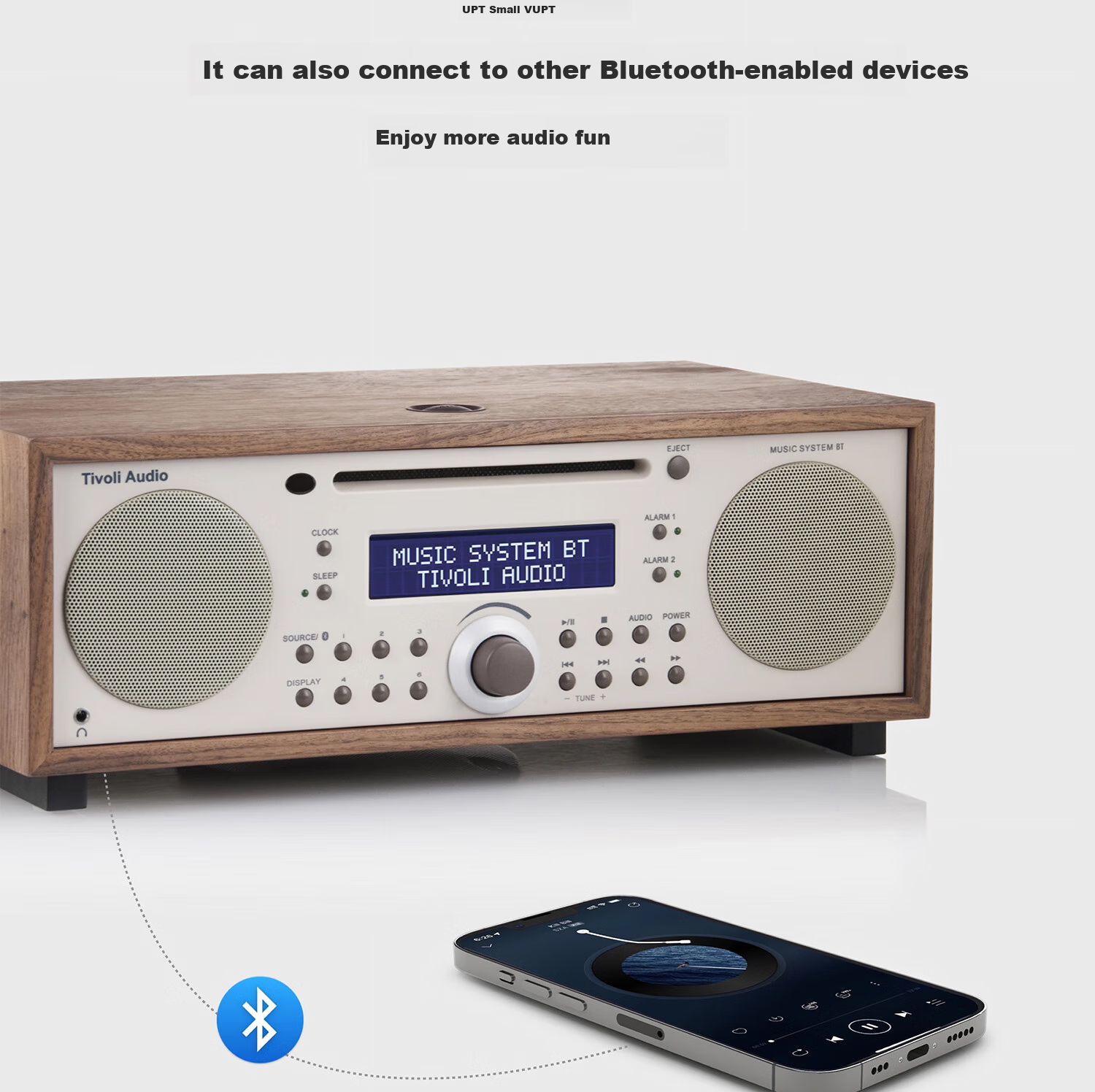Tivoli Audio MSYBT Wooden Vintage Home Speaker CD Player Bluetooth Speaker HIFI Sound System Home Theater Speaker Walnut/multi Color 8