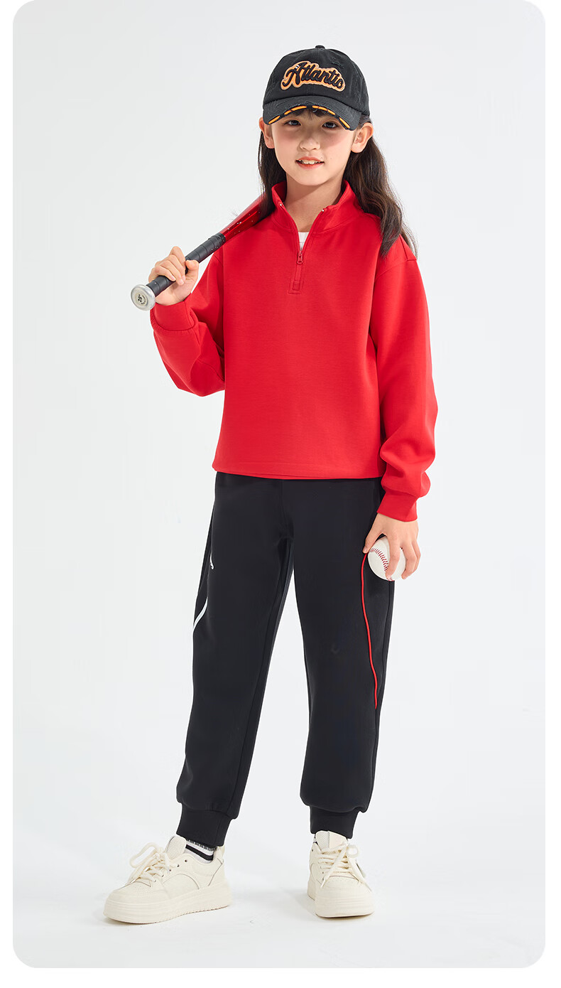 Snoopy Boys' Pullover Sweatshirt Spring and Autumn Kids' Half-Zip Casual Top 2026 New Youth Breathable Spring Sportswear 16