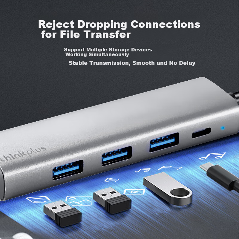 Адаптер-конвертер Lenovo ThinkPad USB в Ethernet RJ45 Gigabit, сетевой порт, USB-хаб, разветвитель, док-станция для ноутбука, удлинительный кабель LRA3