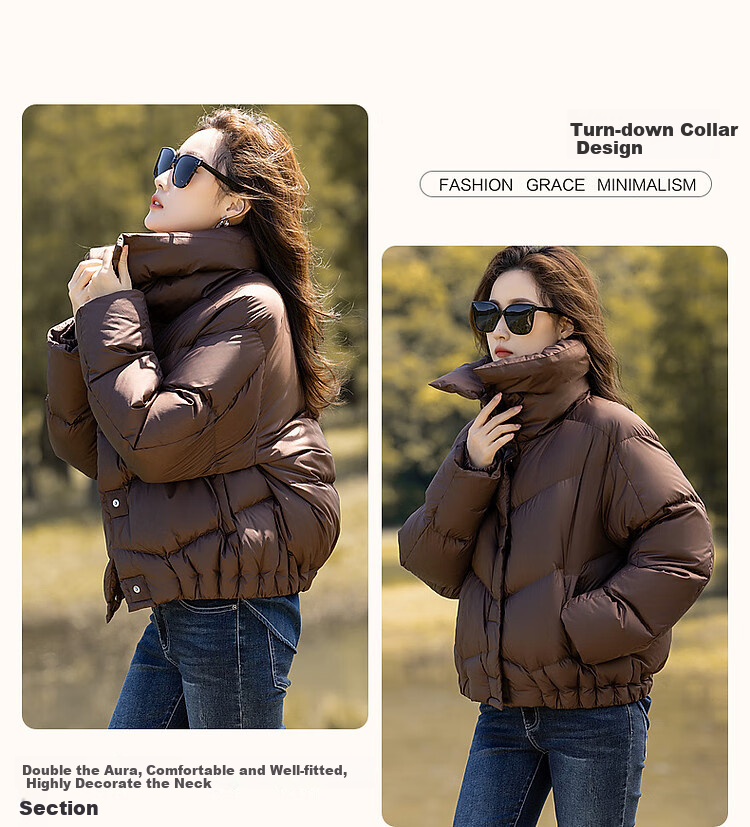 Dme [Urban Light Outdoor] Winter 400T Spring Yafang Pressure-Elastic Fluffy 90% Duck Down Puffer Jacket down Coat for Wome 5