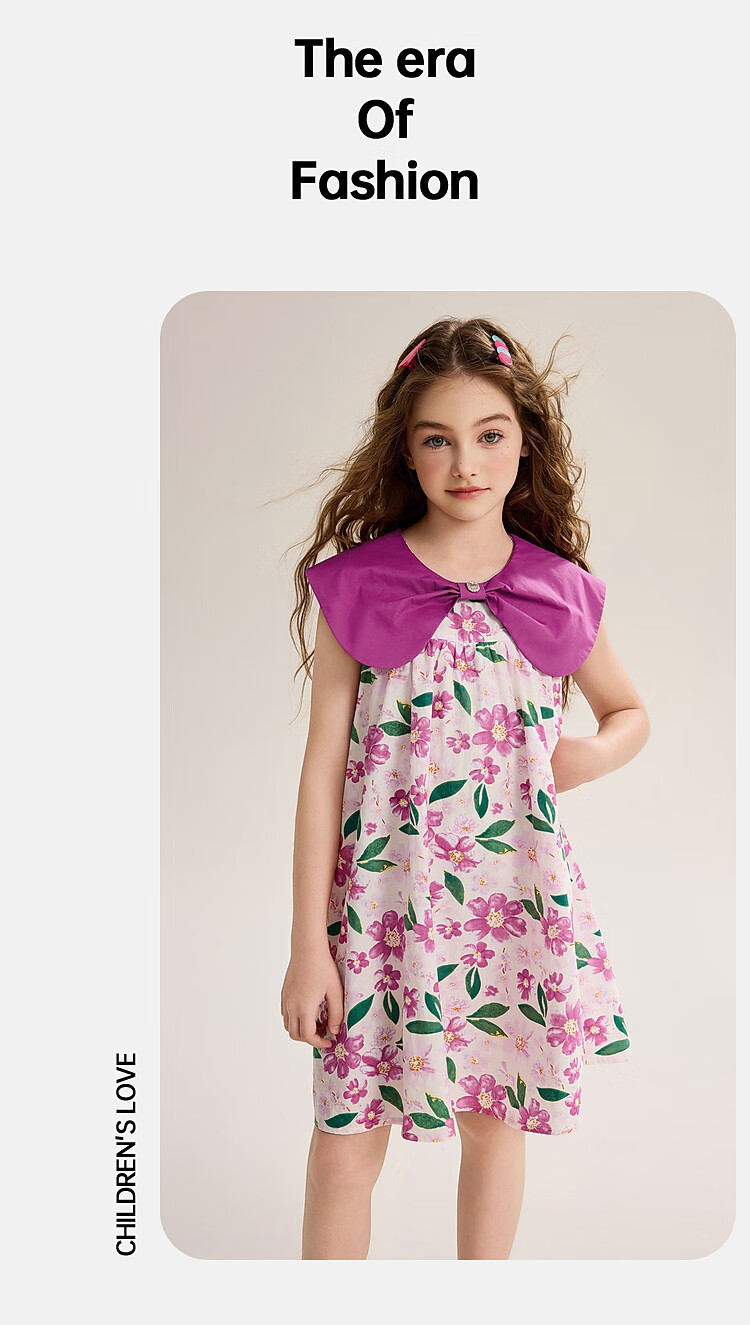 ASK JUNIOR Girls Summer Dress Lightweight Breathable Vacation Princess Dress 19