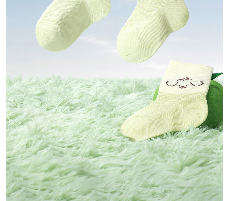 Betis Baby Socks 1-3 Years Spring Summer Thin Breathable Mid-Calf Socks for Boys and Girls 6
