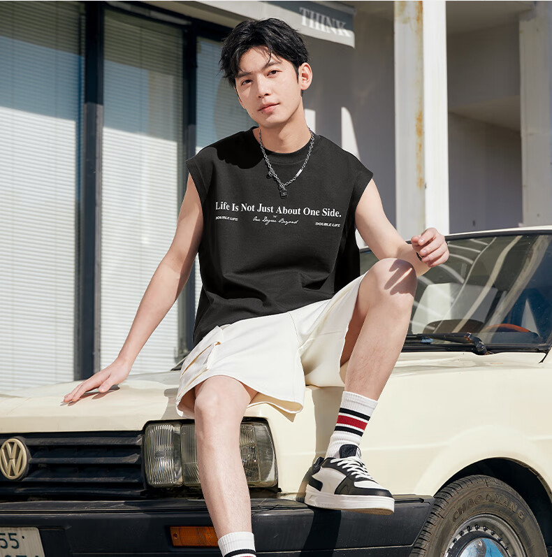 361° Men's Sports Tank Top, Spring And Summer Round Neck Loose Casual Outdoor Sleeveless Running Fitness Wear 632519501-4 14