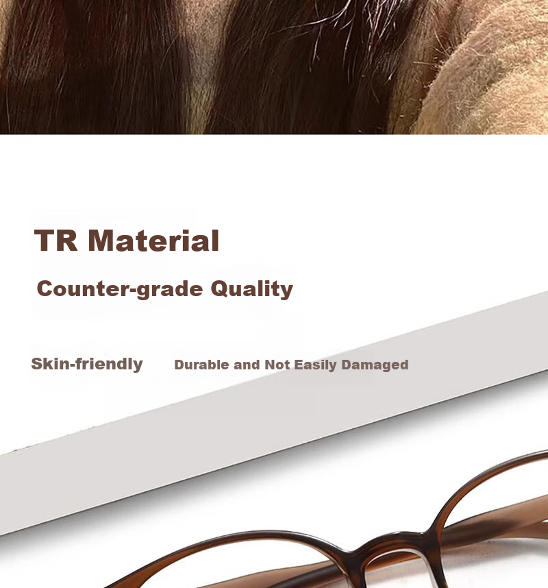 Boshide Blue Light Blocking Glasses, Non-Prescription Lenses, Cold Tea Color Plain Face Glasses for Round Faces, Making Face Look Smaller And More Elegant, Cold Tea Color 4