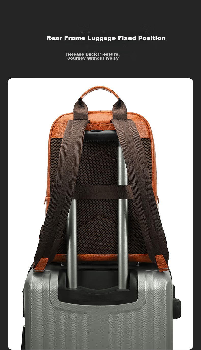 Navigare Italian Small Sailboat Backpack, Men's Laptop Bag, Travel Business Leather Backpack for Men, Gift for Birthday 13