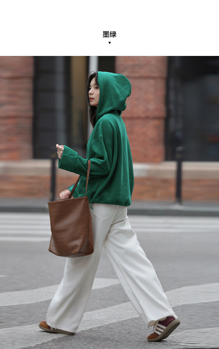 Dme [Retro Hoodie] Autumn And Winter Quality Online Hooded Long-Sleeve Fleece-Lined Sweatshirt, Women's Jacket 17