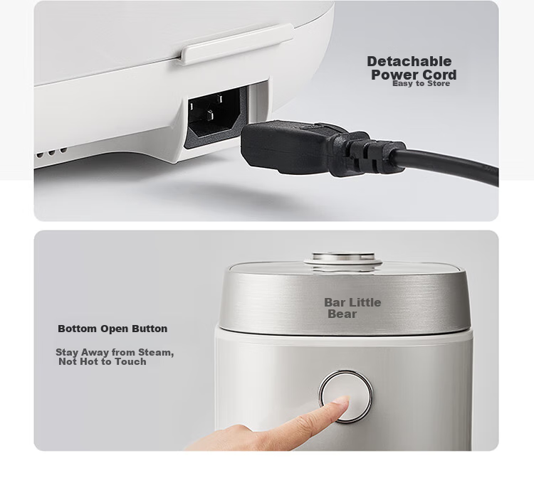 Bear Rice Cooker for 2-3 People, Zero Fluorine IH Iron Pot Non-Stick, Smart Reservation Micro-Pressure Multi-Function Firewood Rice 2L DFB-J20C6 23