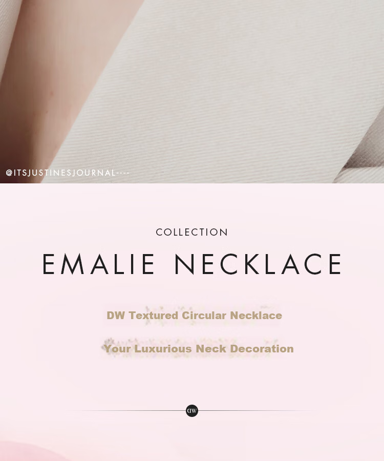 DanielWellington [Same As Ma Sichun], DW Necklace for Women, Satin White Rose Gold Collarbone Chain, DW153 Birthday Gift 2
