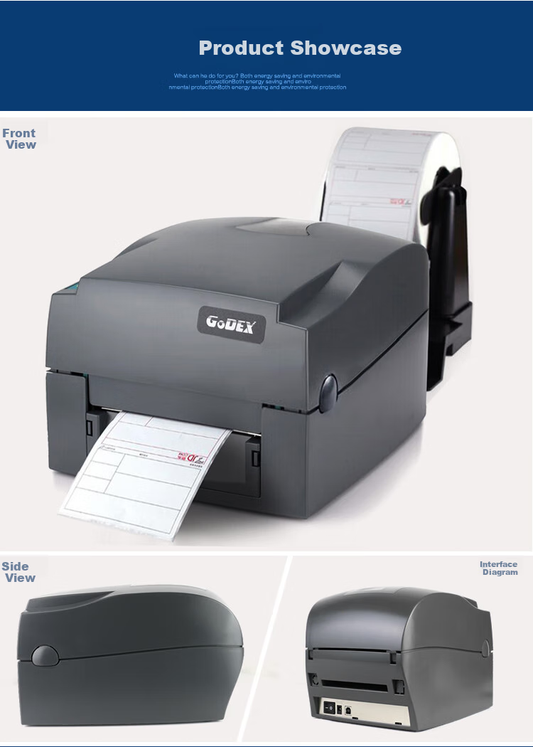 GODEX G500-U, 108mm Express Delivery Label Fixed Asset Clothing Label Printer, Self-Adhesive QR Code Thermal Transfer Carbon Ribbon Printer 6
