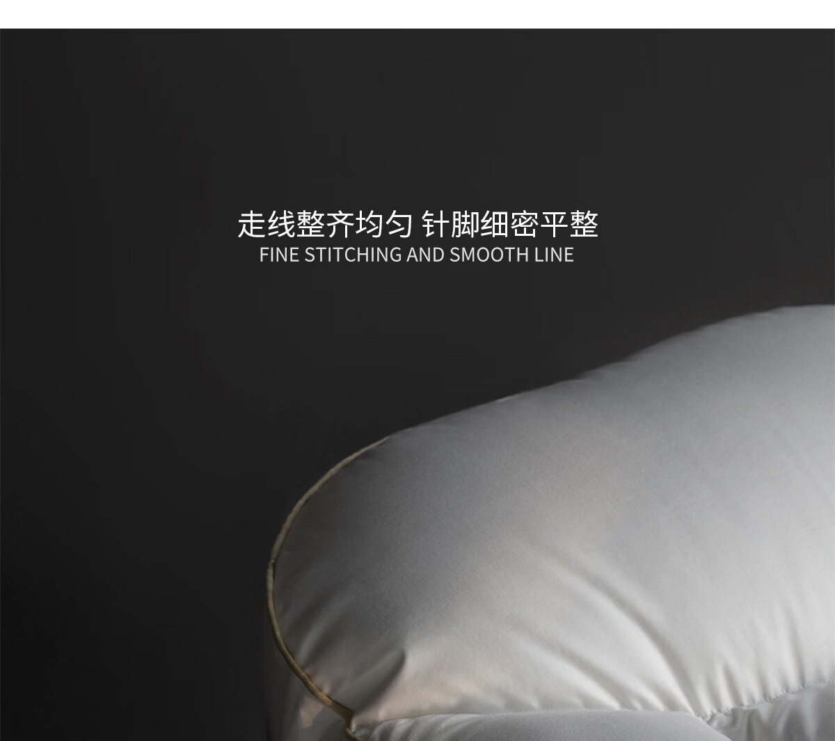 SIDANDA Partition down Pillow, 95% Goose down Pillow, Single Pillow Core, 100 Count Pure Cotton, Antibacterial Cervical Pillow, Low Pillow 18