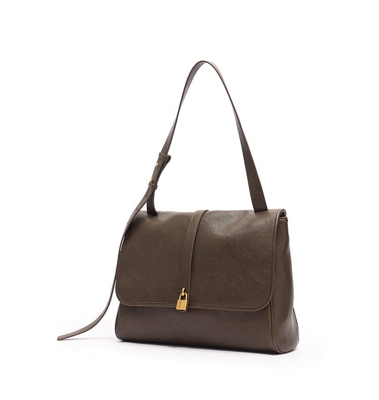 JONBAG Street-Style Flip-Top Briefcase Lock Shoulder Bag, Large Capacity, Fashionable Versatile Commuter Birthday Gift for Wife 12