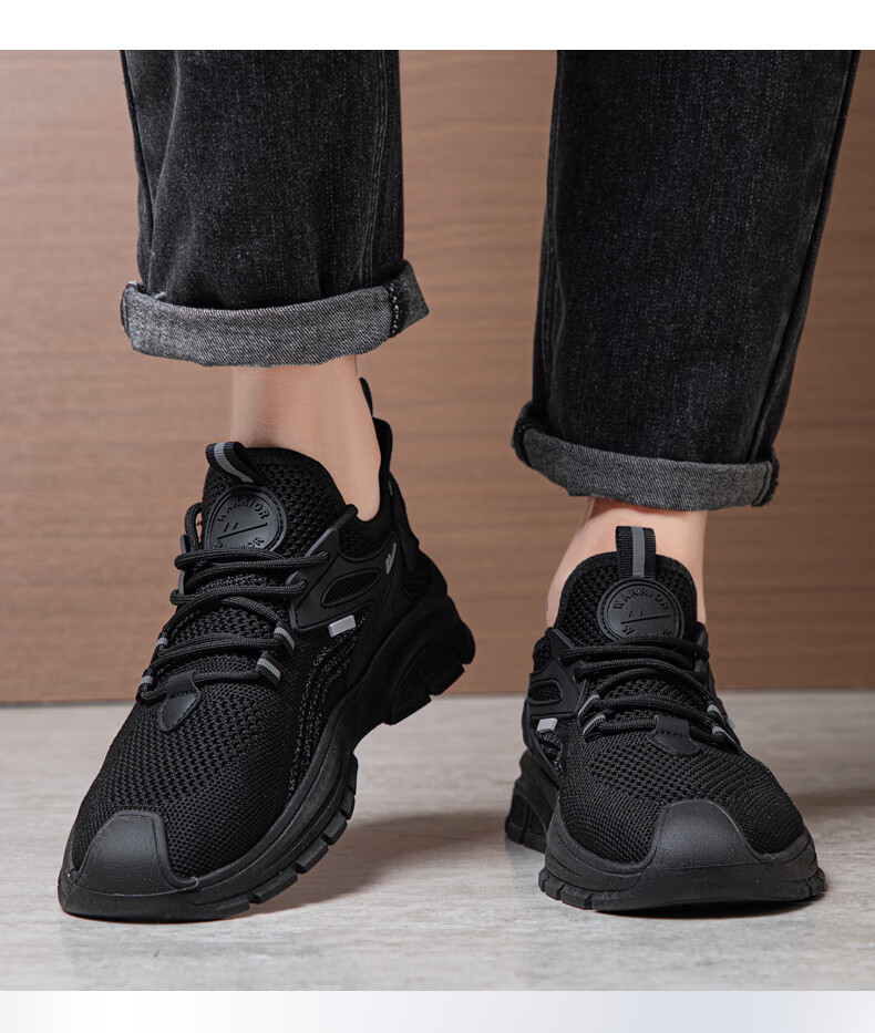 Warrior Official Men's Sports Shoes 2026 Summer New Breathable Casual Sneakers Black Size 39 16