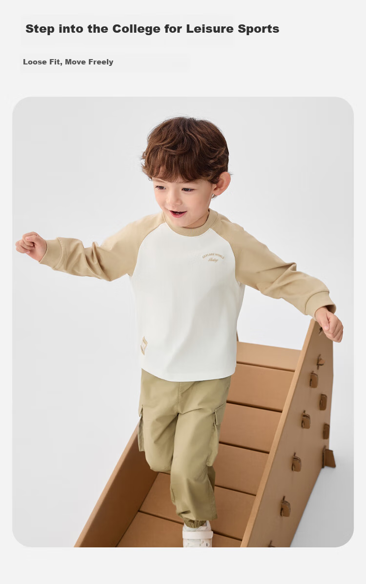 BALABALA Children's Long-Sleeve T-Shirt for Boys And Girls, Spring 2025 Undershirt [Same As In-Store], 202125100203 3
