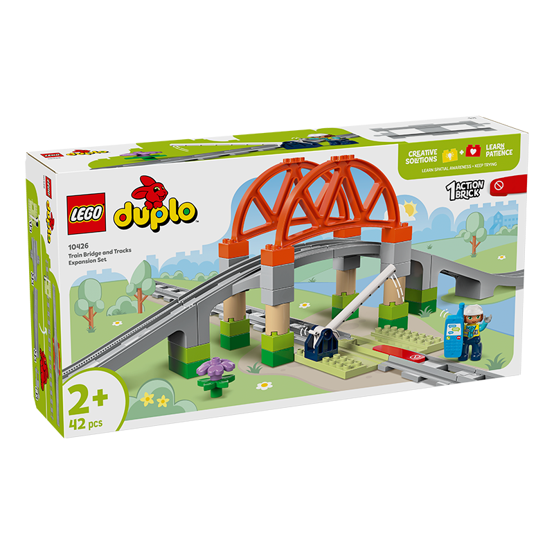 LEGO Building Blocks, 10426 Railway Bridge And Track Set, Boys And Girls Children's Toy, Birthday Gift, Large Bricks