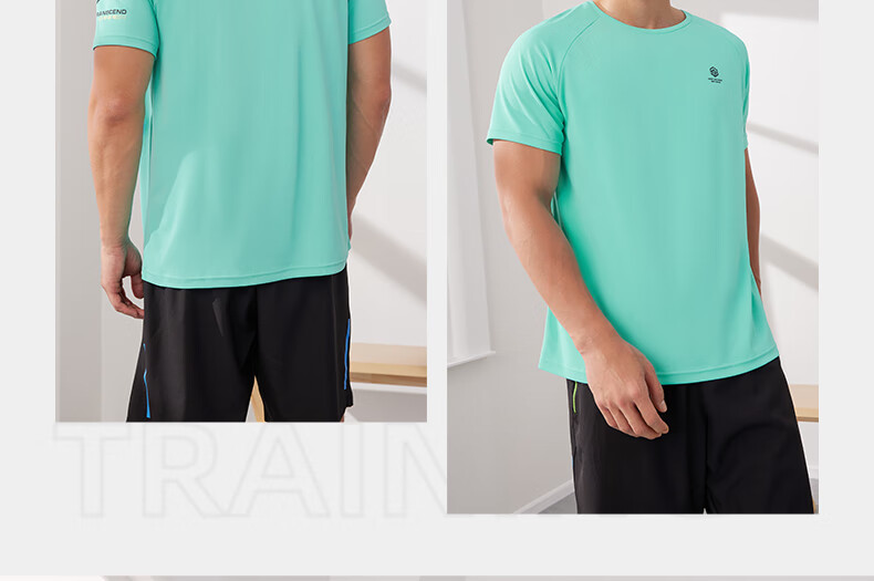 361° Men's Short-Sleeve T-Shirt, Summer Quick-Dry, Loose-Fitting Athletic Running Fitness Casual Top, Half Sleeve, 652524101-2 31