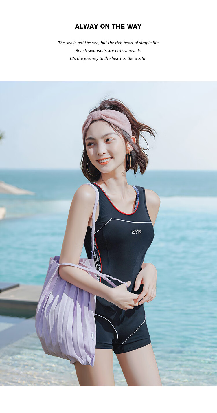 Yimeishan One-Piece Competitive Swimsuit for Women, 2026 New Style, Suitable for Hot Springs, Professional Training, Boyshort, Quick-Drying, Breathable, Beach Vacatio 3