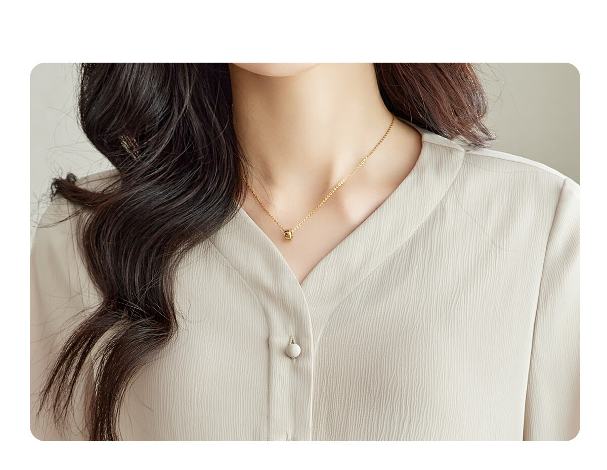 YUZHAOLIN V-Neck Faux Placket Romantic Ruffle Sleeve Long Sleeve Shirt Fashion Casual Work Blouse Y51S015 6
