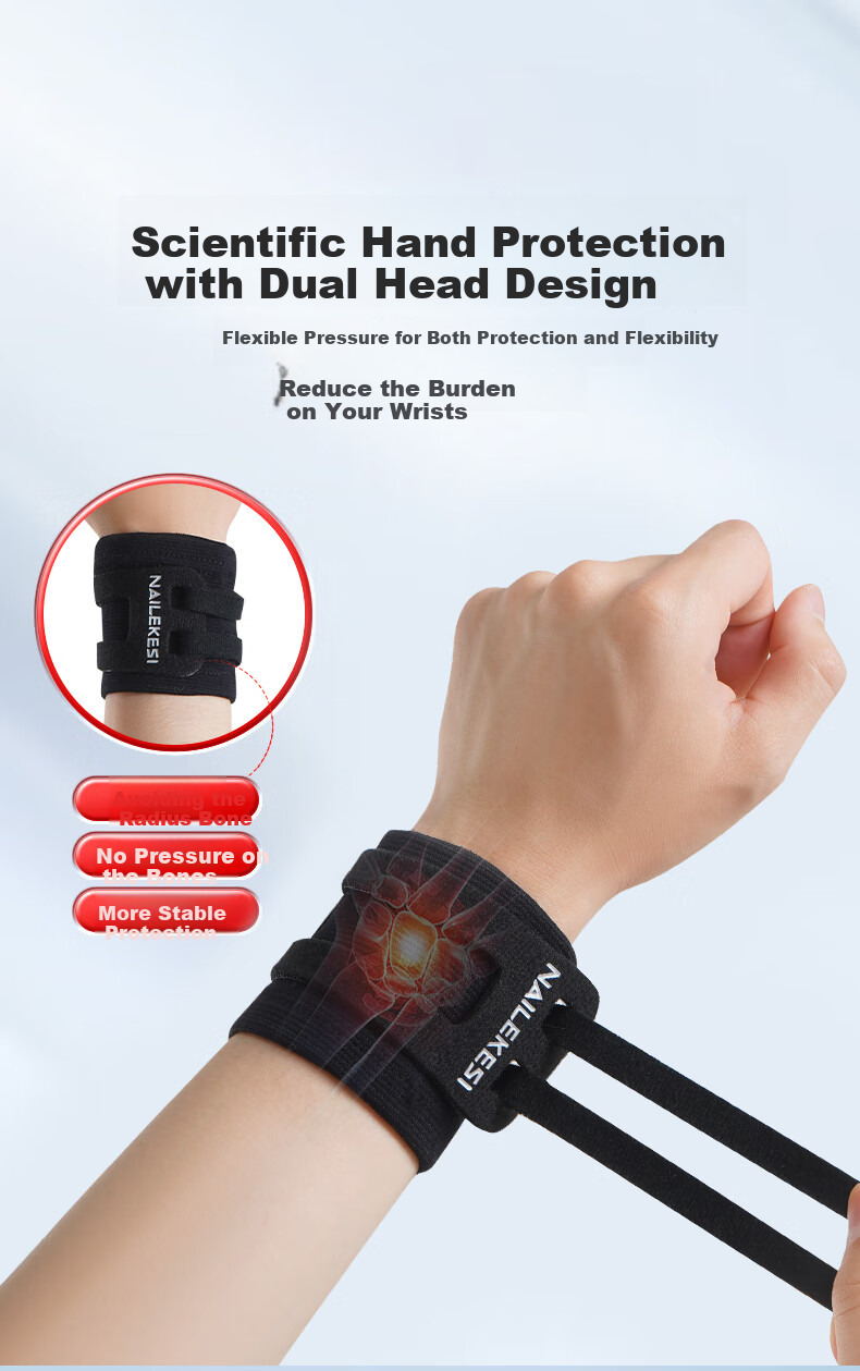 NAILEKESI N TFCC Wrist Brace Joint Sprain Wrist Strain Tenosynovitis Sports Fitness Medical Unisex Badminton Support 3
