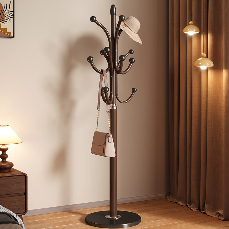 Muhanyue Floor-Standing Clothes Rack, Coat And Hat Stand, Bedroom Garment Hanger, Floor Storage Shelf, Thickened And Reinforced