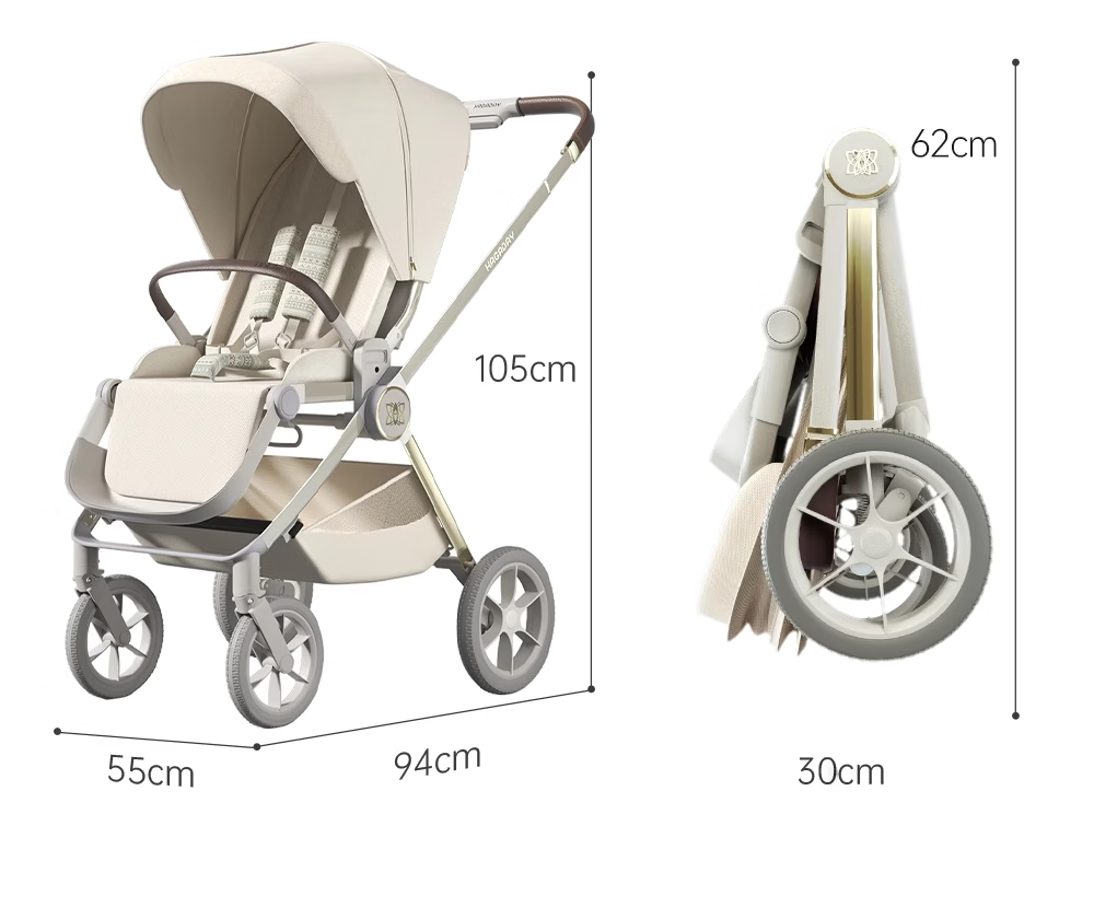 Hakada Stroller, Reversible High Landscape Sleeping Basket, Lightweight, Can Sit Or Lie Down, One-Handed Folding, Integrated Sleep Pod, Shock-Absorbing And Eco-Friendly 19