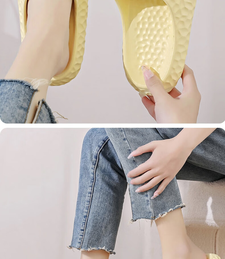 Huameijianbu Ice Bear Stepping on Poop Feeling Arch Support Soft Elastic Bathroom Indoor Outdoor Wear Non-Slip Slippers HM9811 Gray-Brown Size 44-45 24