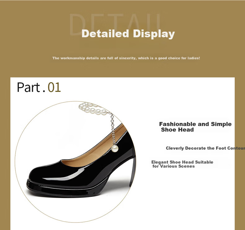DAPHNE French Chunky Heel Women's Shoes, Bridesmaid Mary Jane Shoes, Elegant High Heels, Evening Shoes, 4623404078, Beige, Size 38 8